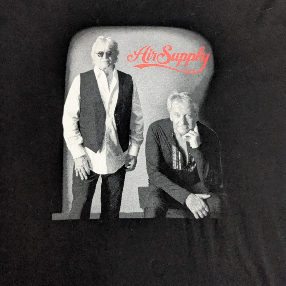 Air Supply Concert Tee Band Members On Front 2XL
